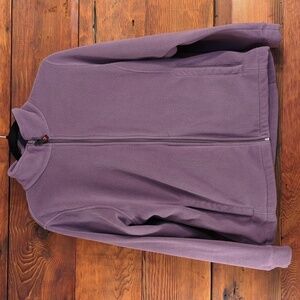 Woolrich | Purple Fleece Full Zip Up Minimalist Sweater Jacket Size M